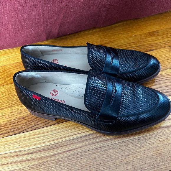 Marc Joseph black embossed Bryant Park loafers NEW - Picture 3 of 5